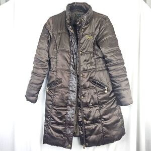 COOGI Long Dark Brown Puffer Jacket‎ Women's Size Medium
